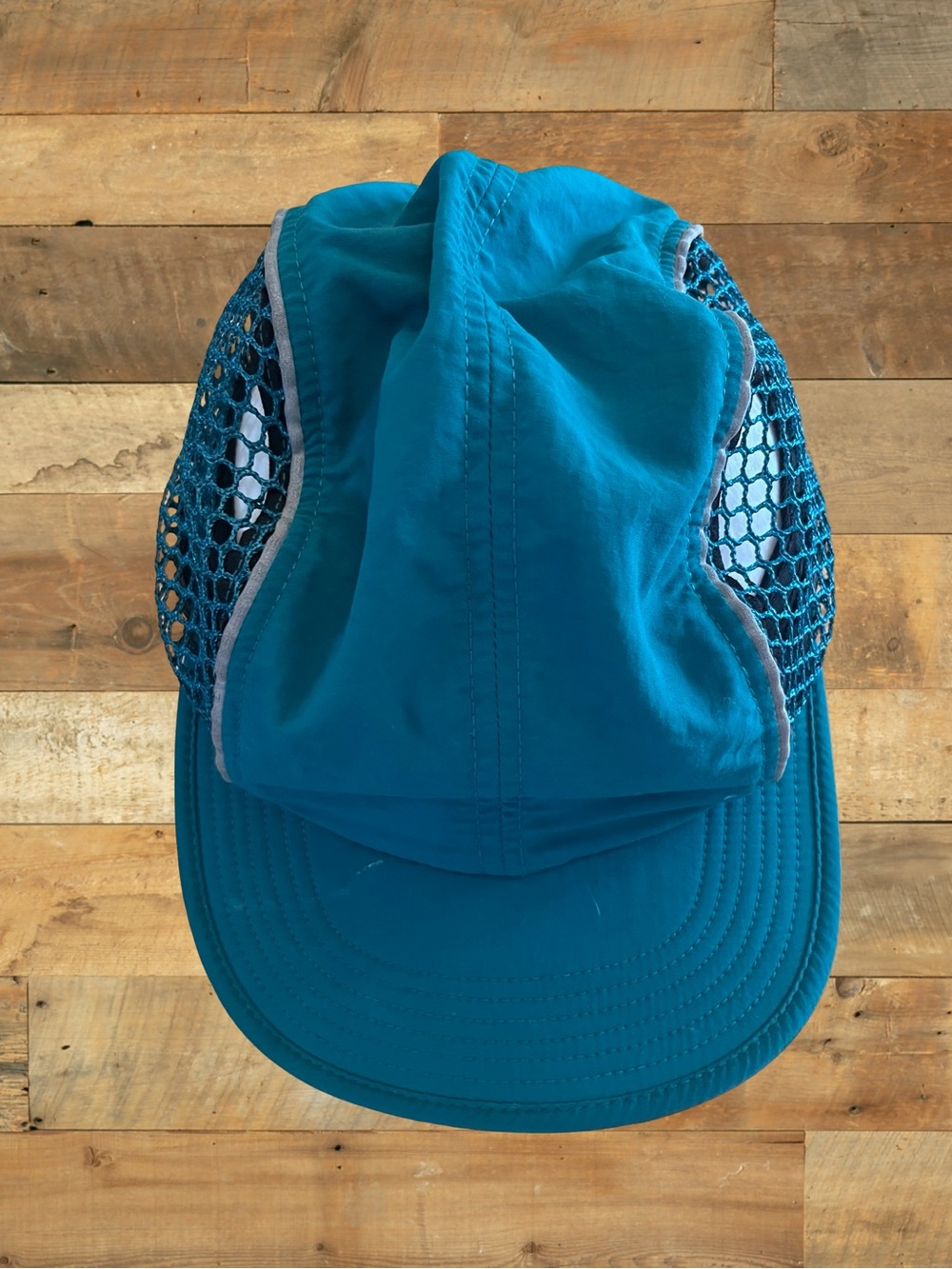 Raised By Wolves Mesh Running Cap Teal Reflective Trim Adjustable - Picture 4 of 9
